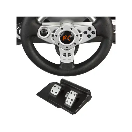 NanoRS RS700 mando y volante Negro, Plata USB Analógico/Digital Android, Nintendo