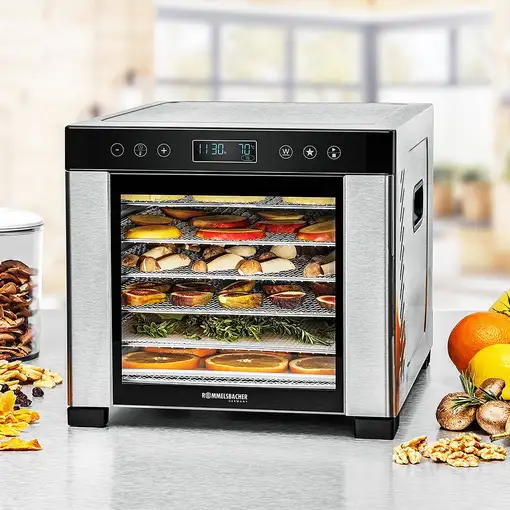 Rommelsbacher DA 950 deshidratador de alimentos Negro, Acero inoxidable 600 W