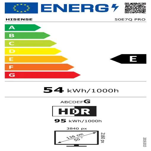 Televisor QLED 50" 4K Ultra HD Negro Smart 20016934 HISENSE
