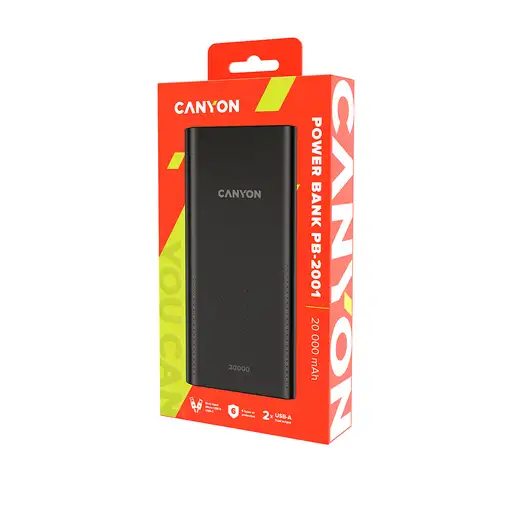 Canyon Powerbank (batería externa) PB-2001 20000 mAh Negro