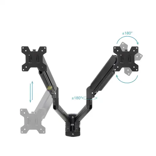 TooQ LP1434TNR-B soporte para monitor 86,4 cm (34") Escritorio Blanco