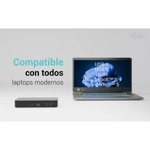 i-tec Universal Intelligent Dual Display Docking Station + Power Delivery 100W