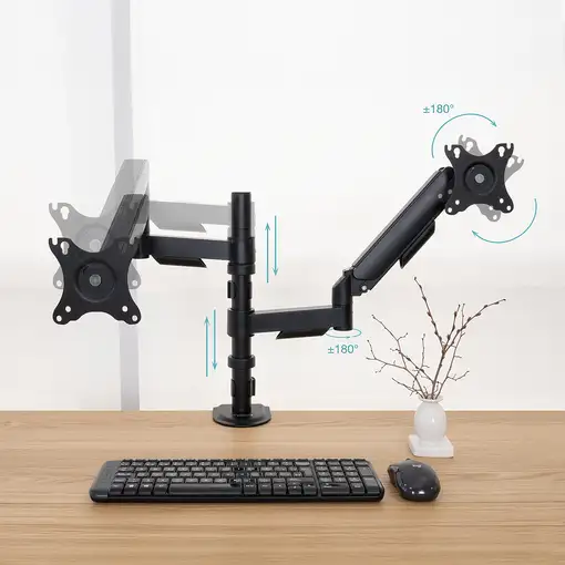 TooQ DB1533TNR-B soporte para monitor 81,3 cm (32") Escritorio Negro