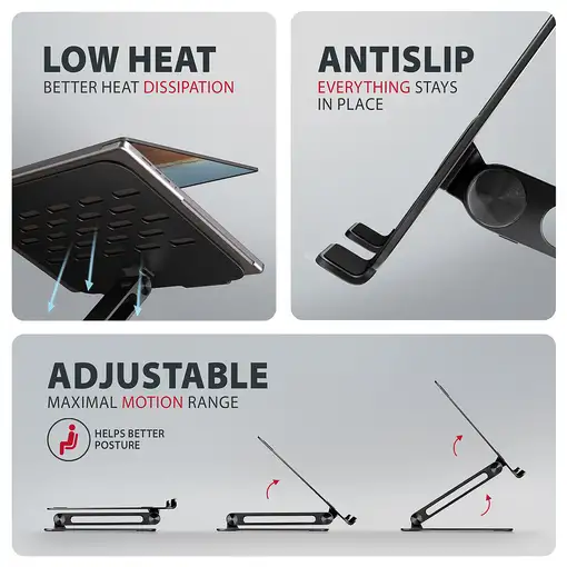 Otros accesorio informática Negro STND-LQB AXAGON