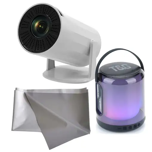 Klack Mini Proyector Portátil 4k, Altavoz Tg-376