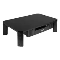 TooQ Soporte Elevador Multiusos con Cajón para Monitor/Portátil, Negro