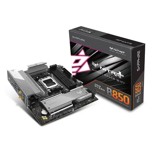 Sapphire NITRO+ B850M WIFI AMD B850 Zócalo AM5 micro ATX