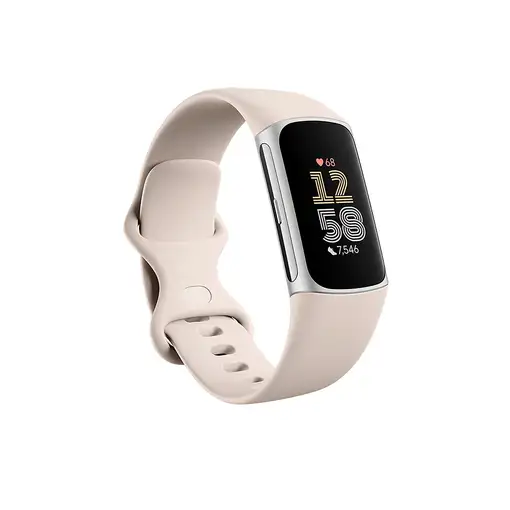 Fitbit Charge 6 AMOLED Pulsera de actividad Beige, Plata