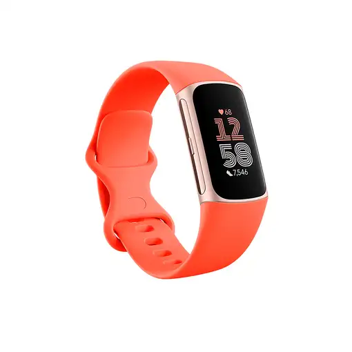 Fitbit Charge 6 AMOLED Pulsera de actividad Coral, Oro