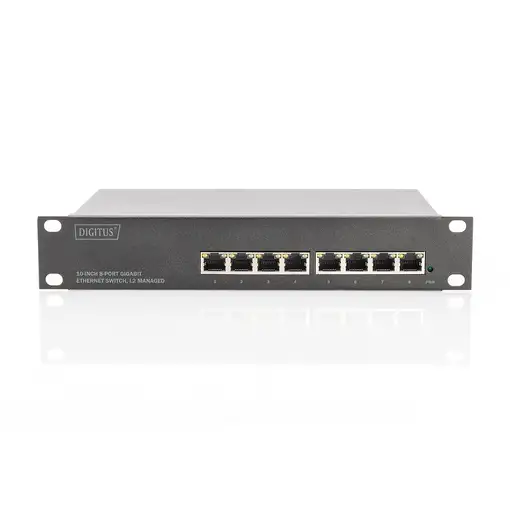 Digitus Conmutador gestionado Gigabit de 10" y 8 puertos L2