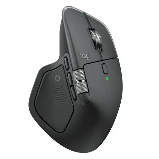 Logitech MX Master 4, ratón inalámbrico ergonómico con respuesta háptica avanzada,