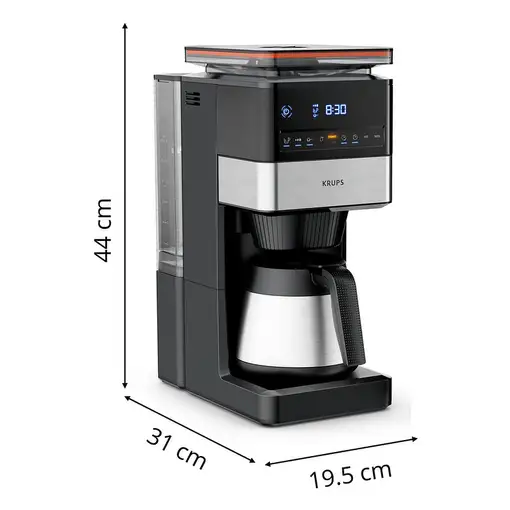Cafeteras goteo Negro 15 cups KT842810 KRUPS