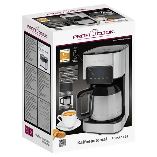 Cafeteras goteo Semi-automática Plata 1.2 L 10 cups 501191 PROFICOOK