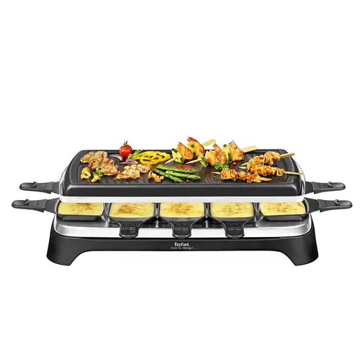 Tefal RE4588 parrilla de interior 10 personas(s) 1350 W Negro, Acero inoxidable