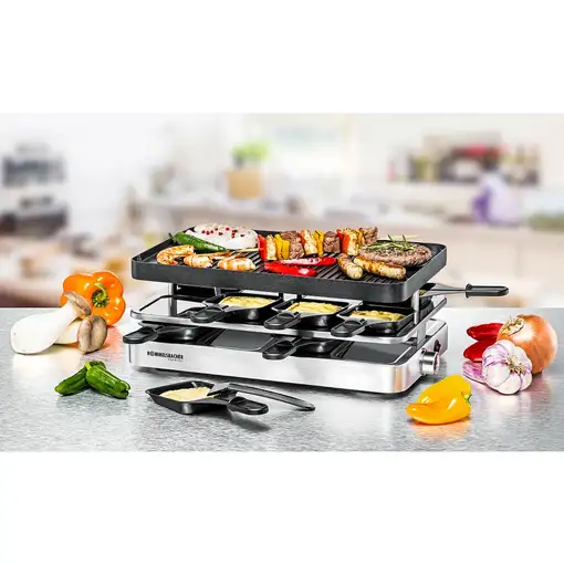 Rommelsbacher RC 1400 parrilla de interior 8 personas(s) 1200 W Acero inoxidable