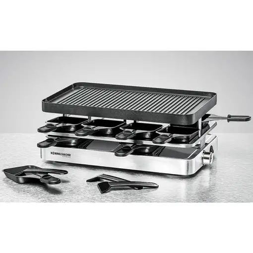 Rommelsbacher RC 1400 parrilla de interior 8 personas(s) 1200 W Acero inoxidable