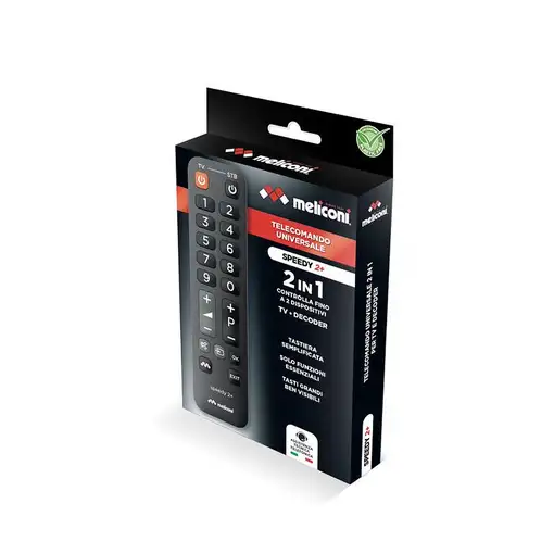 Meliconi Speedy 2+ mando a distancia IR inalámbrico TV, Sintonizador de TV, Recept