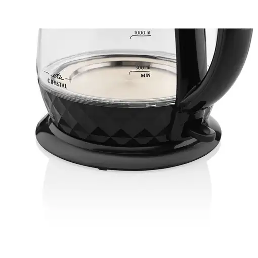 Eta Crystal tetera eléctrica 1,7 L 2200 W Negro, Transparente