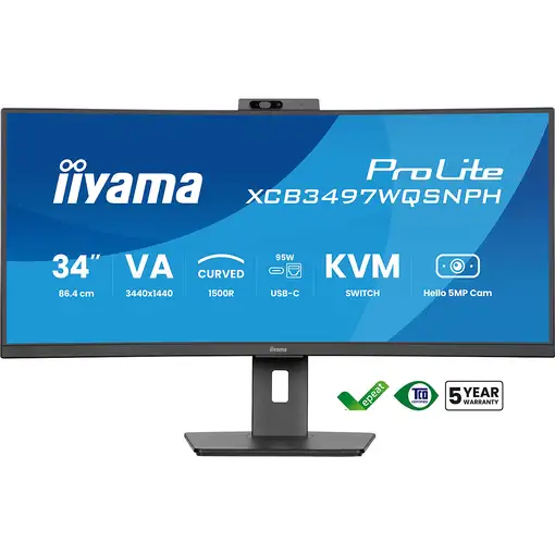 iiyama ProLite XCB3497WQSNPH-B1 pantalla para PC 86,4 cm (34'') 3440 x 1440 Pixeles