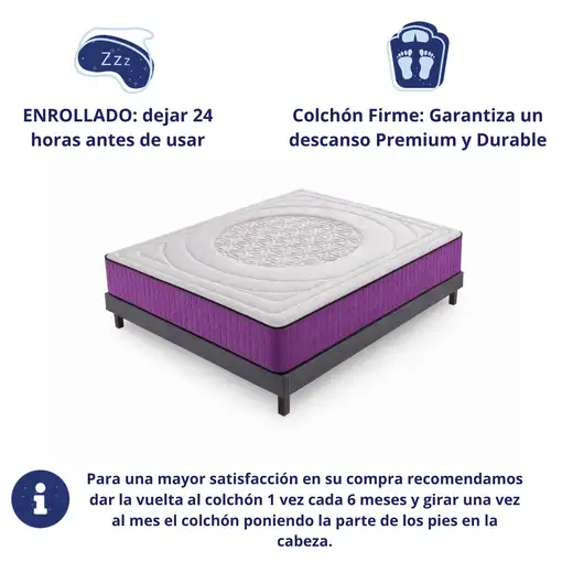 Colchón 160x200 ANATÓMICO PREMIUM Visco | Alto 30cm | Firmeza Alta