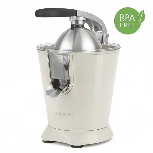 Exprimidor eléctrico ZEST8, Vertedor antigoteo, Apto para lavavajillas, Beige