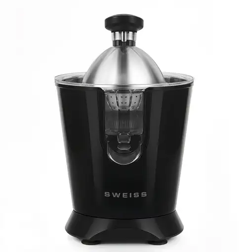 Exprimidor eléctrico ZEST9, Vertedor antigoteo, Apto para lavavajillas, Negro Exprimidor eléctrico ZEST9, Vertedor antigoteo, Apto para lavavajillas, Negro