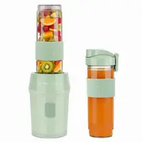 Mini Batidora Portátil MOOV7, SWEISS, 2 Botellas de 570 ml, 4 Cuchillas, Verde