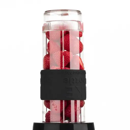 Mini Batidora Portátil MOOV9, SWEISS, 2 Botellas de 570 ml, 4 Cuchillas, Negro