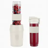 Mini Batidora Portátil MOOV8, SWEISS, 2 Botellas de 570 ml, 4 Cuchillas, Beige