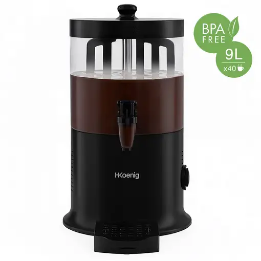 H.Koenig SHK900 Dispensador Chocolate Caliente 6L Negro 1200W Gran Capacidad