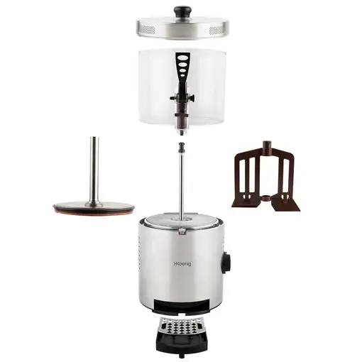 H.Koenig SHK800 Dispensador de Chocolate Caliente 3L Acero Inoxidable 1200W