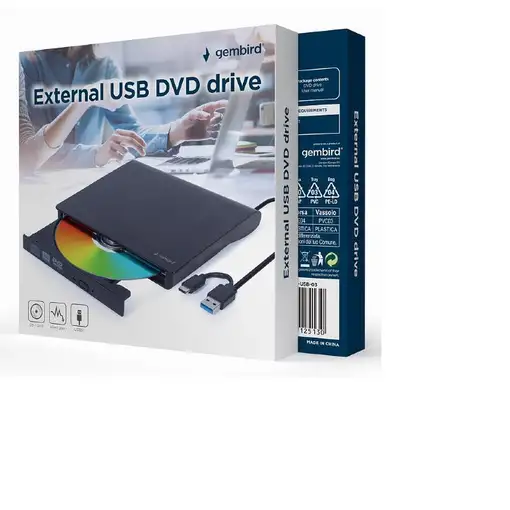 Gembird DVD-USB-031 unidad de disco óptico Interno DVD±RW Negro