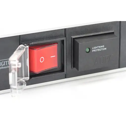 Digitus Regleta de enchufes con perfil de aluminio y conmutadores