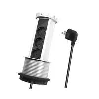 LogiLink LPS235A base múltiple 1,8 m 3 salidas AC Interior Negro, Plata