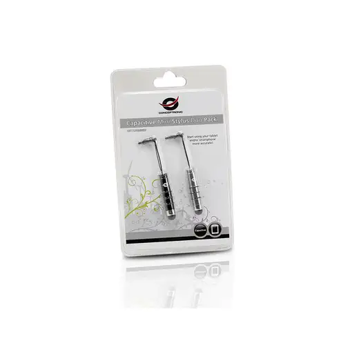 Conceptronic CSTYLUSMINI2P lápiz digital 11 g Negro, Plata