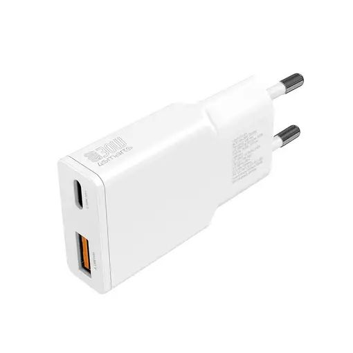 4smarts PDPlug Duos Slim Smartphone, Tableta Blanco Corriente alterna Carga rápida