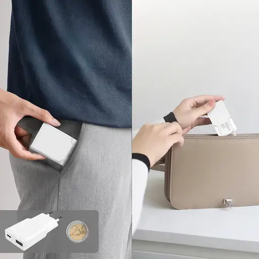 4smarts PDPlug Duos Slim Smartphone, Tableta Blanco Corriente alterna Carga rápida