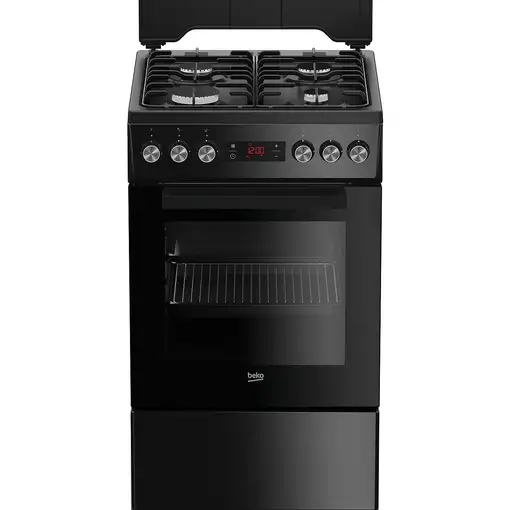 Cocina independiente encimera de gas 4 zone(s) horno eléctrico Negro FSE52321 Cocina independiente encimera de gas 4 zone(s) horno eléctrico Negro FSE52321