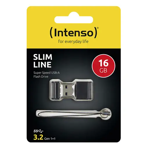 Intenso Slim Line unidad flash USB 16 GB USB tipo A 3.2 Gen 1 (3.1 Gen 1) Negro