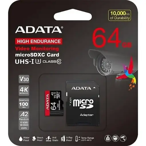 ADATA AUSDX64GUI3V30SHA2-RA1 memoria flash 64 GB MicroSDXC UHS-I Clase 10