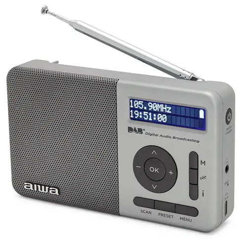 Aiwa RD-40DAB/SL radio Portátil Digital Plata