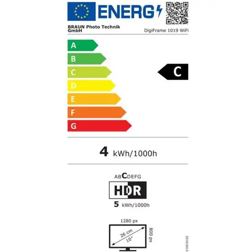 Braun Photo Technik DigiFrame 1019 WiFi marco fotográfico digital Negro 25,6 cm