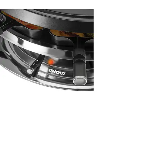 Unold 48726 parrilla de interior 8 personas(s) 1300 W Negro, Acero inoxidable