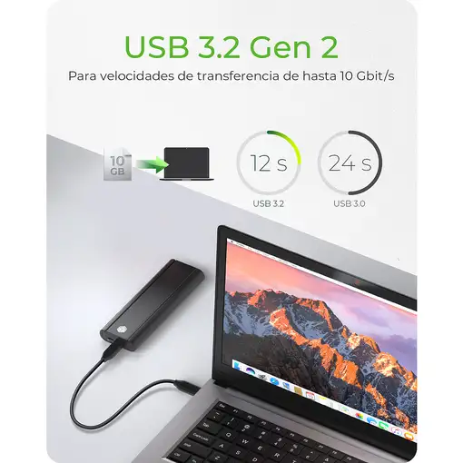 ICY BOX IB-1807MT-C31 Caja externa para unidad de estado sólido (SSD) Negro M.2