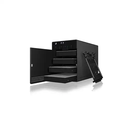 ICY BOX IB-3740-C31 Carcasa de disco duro/SSD Negro 2.5/3.5"