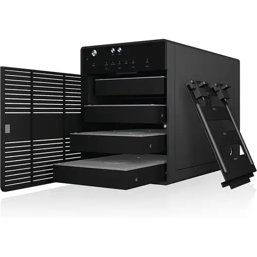 ICY BOX IB-3740-C31 Carcasa de disco duro/SSD Negro 2.5/3.5''