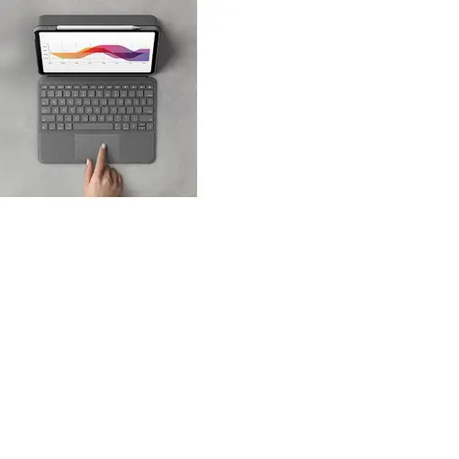 Logitech Folio Touch QWERTZ Alemán Smart Connector Gris