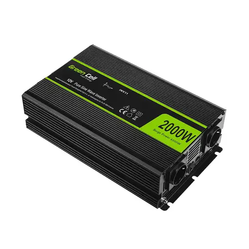 Green Cell INV11 adaptador e inversor de corriente Auto 2000 W Negro