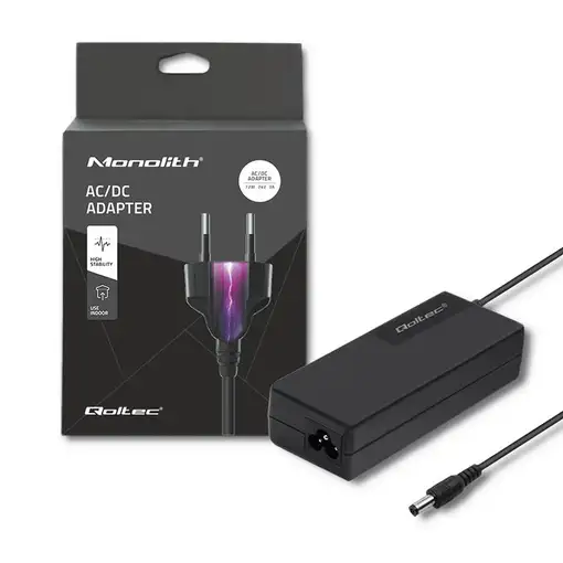 Qoltec 50793 adaptador e inversor de corriente Interior 72 W Negro