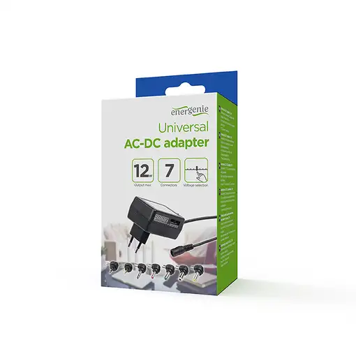 EnerGenie EG-MC-008 adaptador e inversor de corriente Interior 12 W Negro